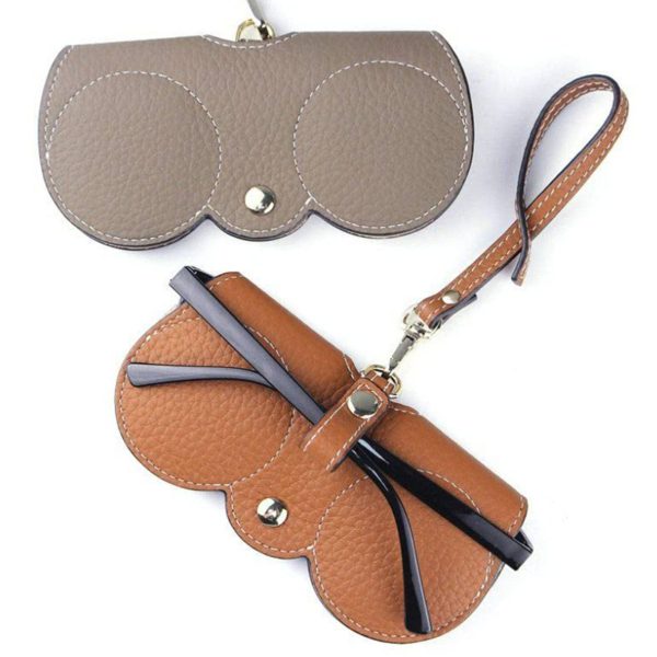 Soft Fake Leather Sunglasses Bag