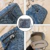 Cotton One-shoulder diamond grid bag