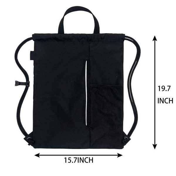 Polyester Sport Gym Sack Waterproof Drawstring Backpack Bag