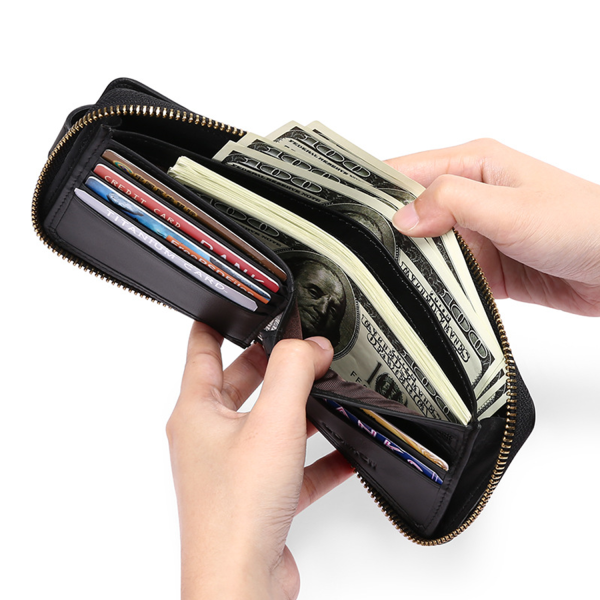 Genuine Leather Large Capacity Card Case Wallet