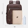 Pu Leather Large Capacity Travel Computer Backpack