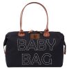 Polyester Baby Diaper Hospital Tote Duffel bag black