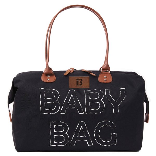 Polyester Baby Diaper Hospital Tote Duffel bag black