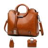 PU woven tote bag handbag for women With a round bracelet