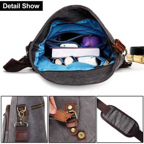 Canvas Crossbody Bag for Women