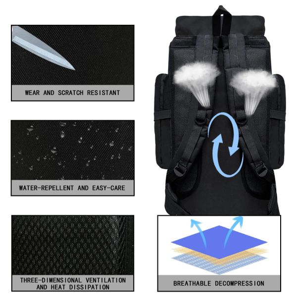 80L Large Capacity Travel Backpack