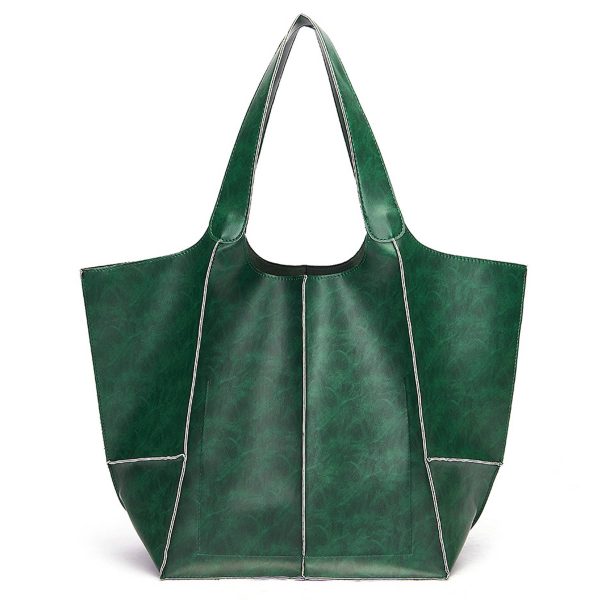 PU Large capacity wax peel ancient oil tote bag