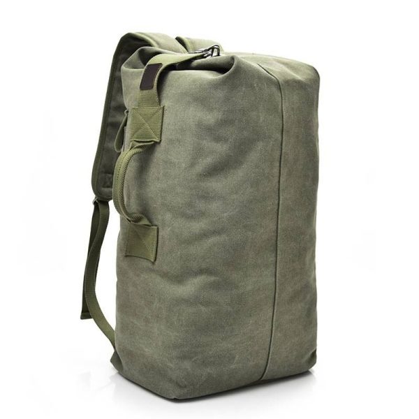 Duffel Bag Top Load Double Strap Canvas Backpack