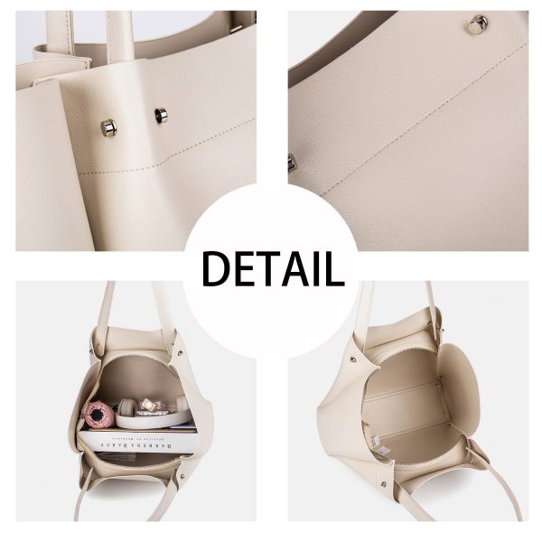 PU Large capacity shopping shoulder tote bag