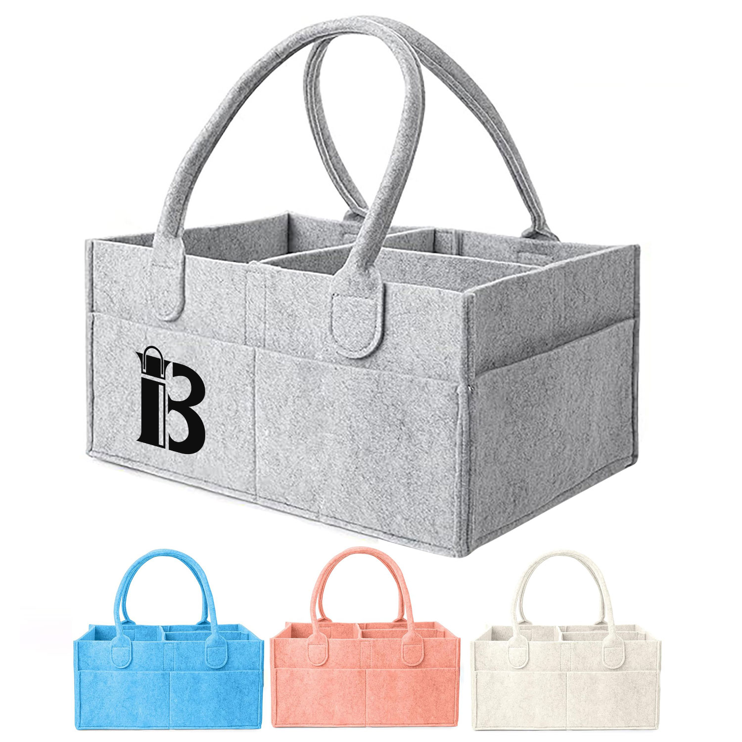 Felt diaper storage bag