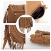 Suede Vintage tassel cross-body bag