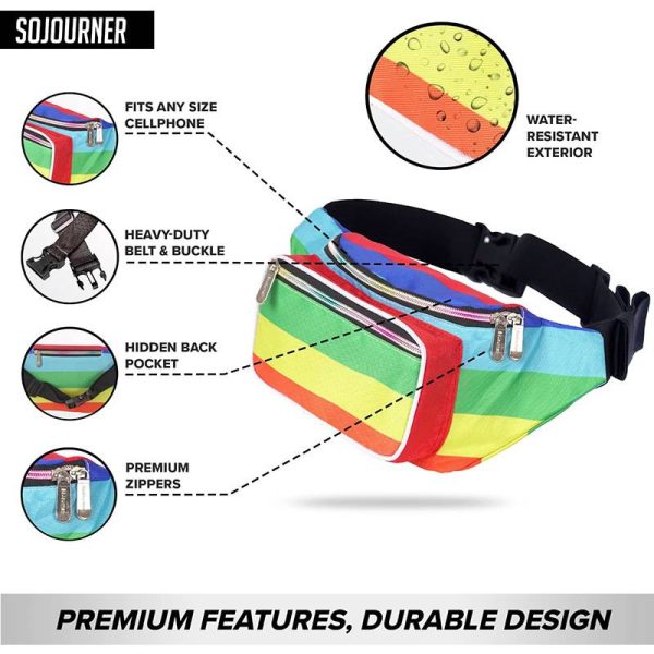 Rainbow Color Running Pocket