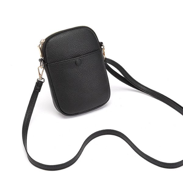 PU Leather Casual Crossbody Shoulder Phone Bag