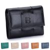 Genuine Leather Stylishly woven short coin purse