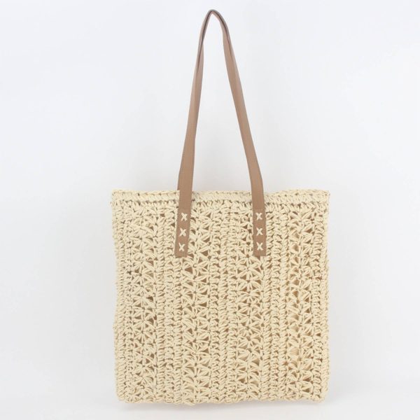 Handwoven Straw Beach Bag for Travel