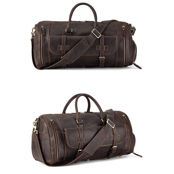 Large Leather Duffle Bag