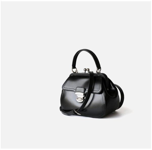PU Leather Clasp Closure Crossbody Bag