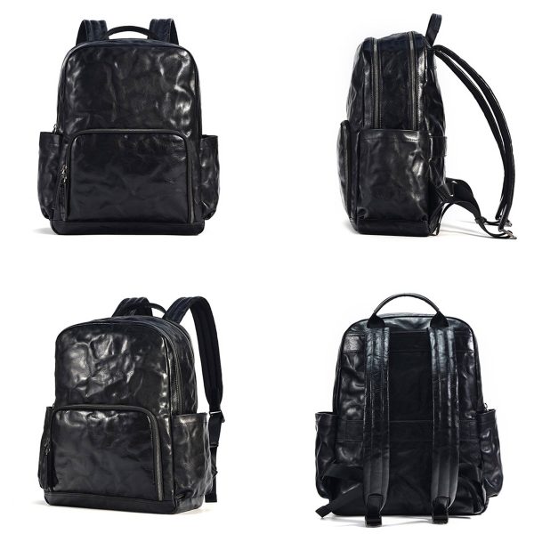 Leather Business Backpack for Laptop