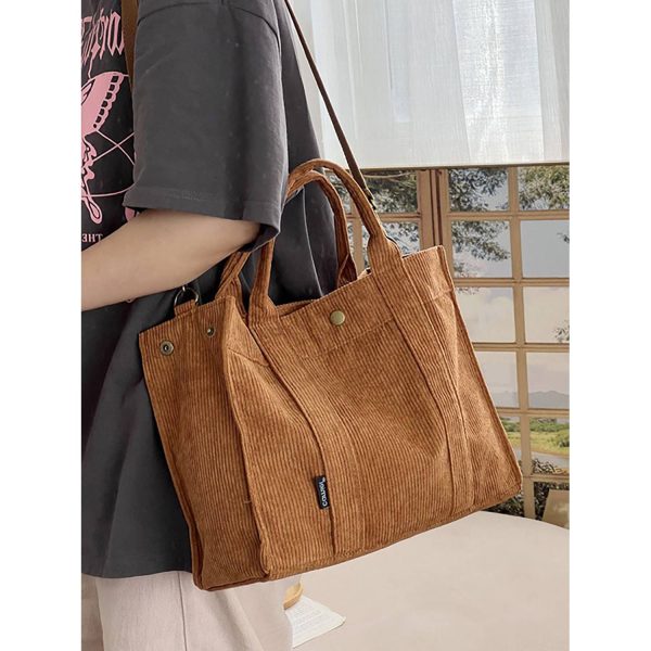 Thickened corduroy handbag
