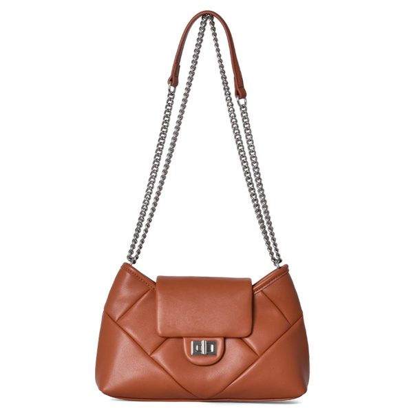 PU Shoulder Cross-body Bag for Women with Chain Strap