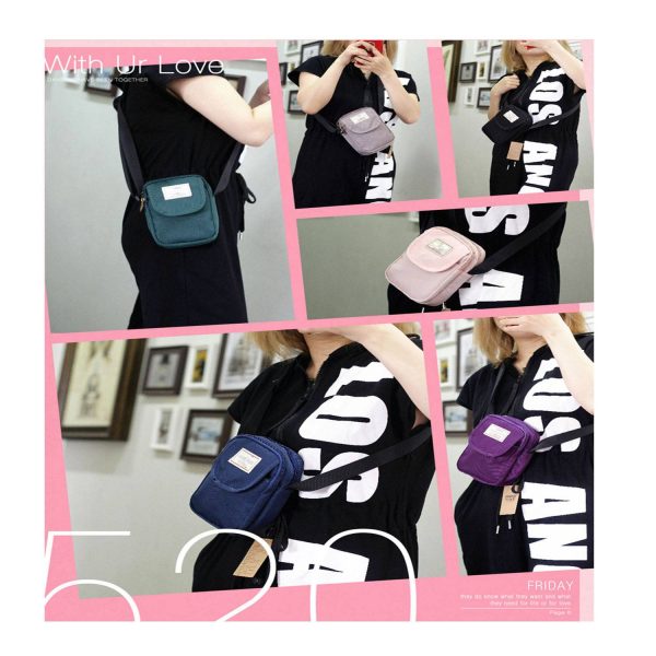 Outdoor leisure vertical square mobile phone satchel