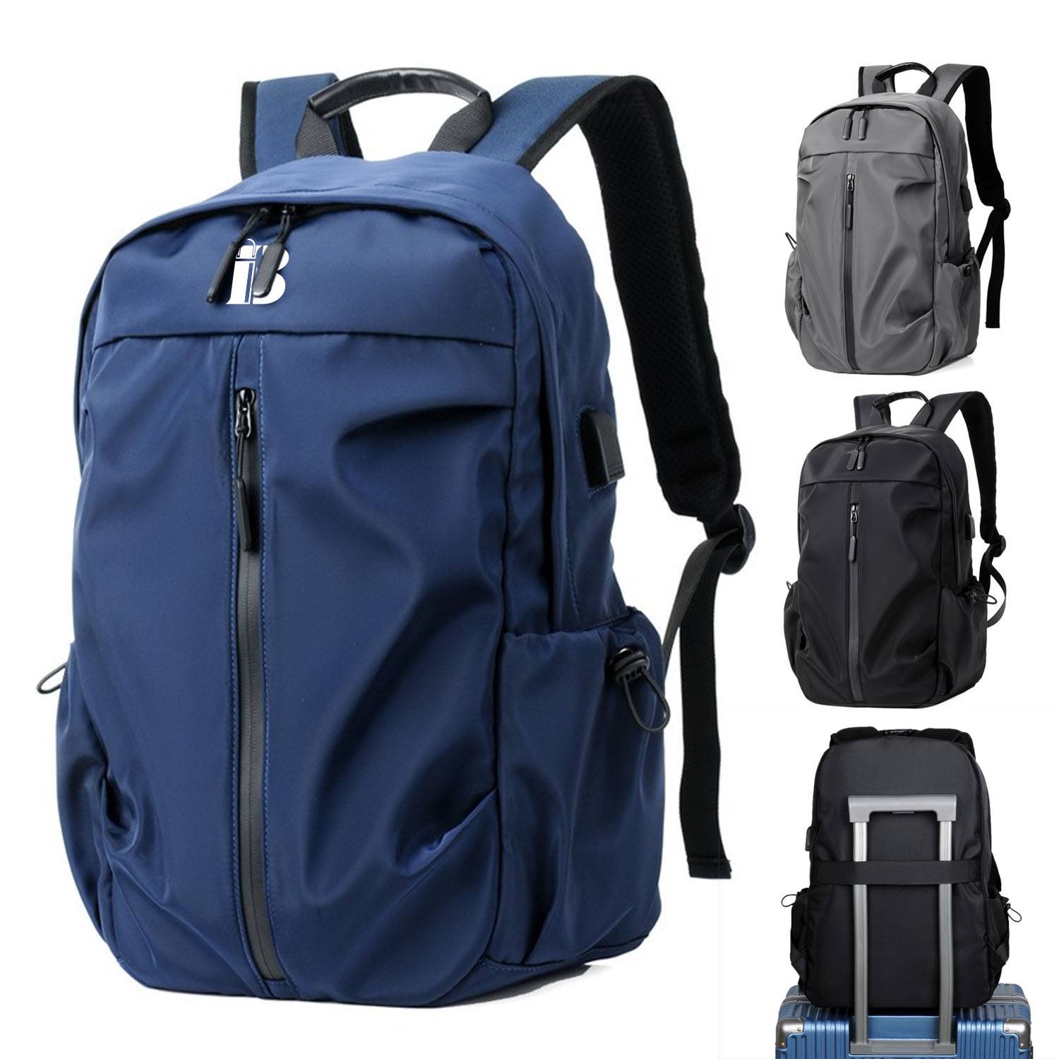Water Resistant Lightweight Backpack With USB Charging Port