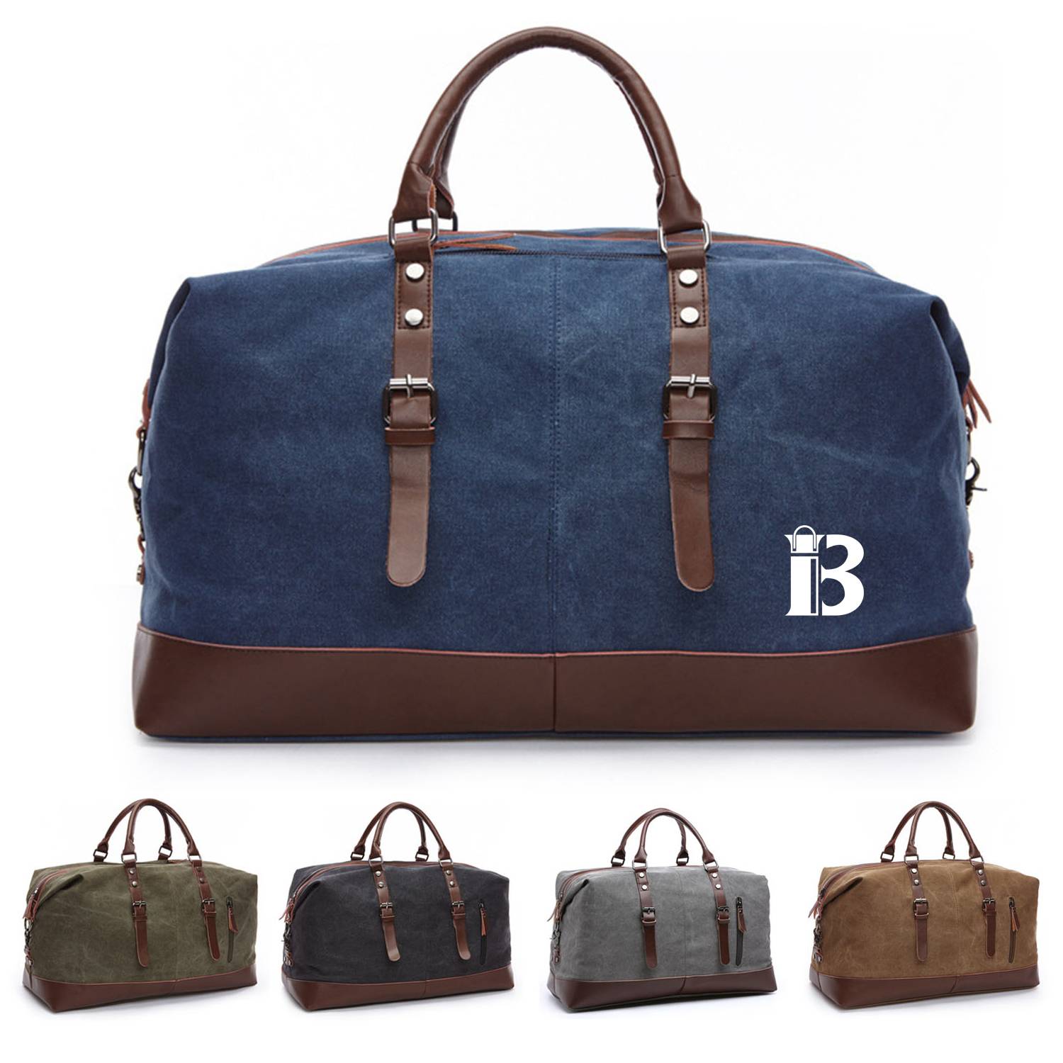 Large capacity canvas travel duffel bag