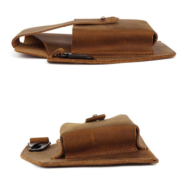 PU Leather Phone Pouch Holster for Men Belt