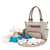 Polyester portable diaper tote bag set