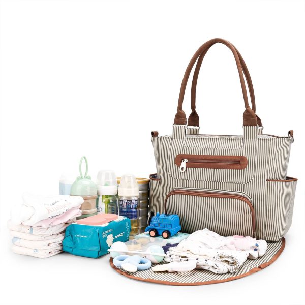Polyester portable diaper tote bag set