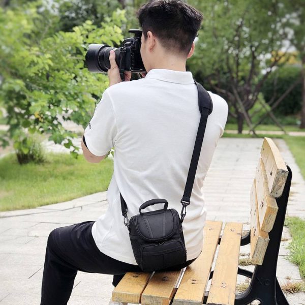 Polyester camera crossbody bag
