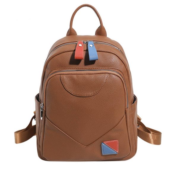 Durable and large capacity Pu leather backpack