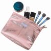 Customizable Silver cosmetic pouch