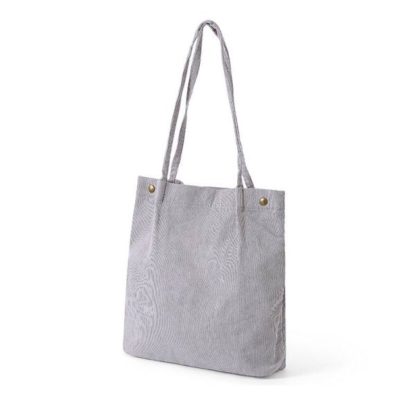 Portable Corduroy Tote Bag