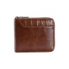 Men's PU Leather Bifold Zipper Wallets
