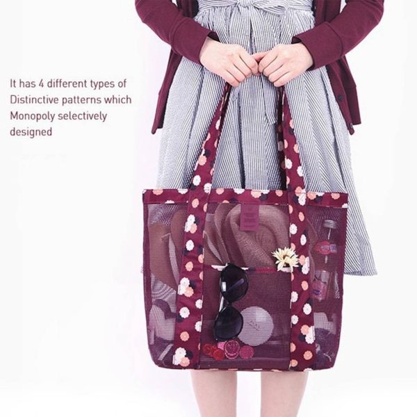 Large Capacity Mesh Beach Bag
