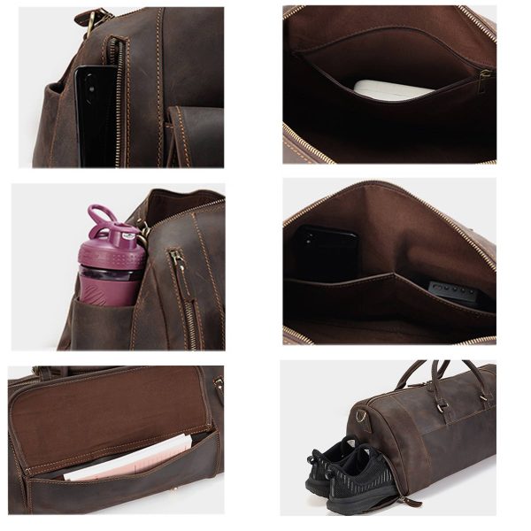 Large Leather Duffle Bag