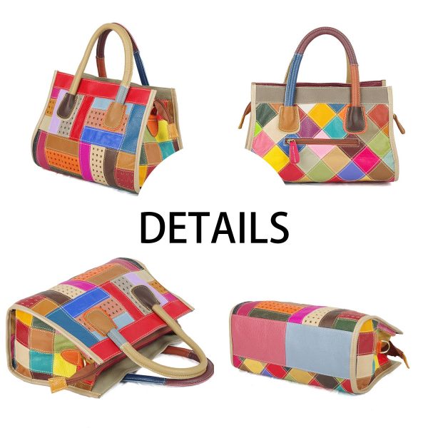 Genuine Leather Hand-paneled colourful cross-body bag