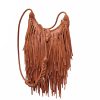 PU Hand-woven tassel shoulder cross-body bag