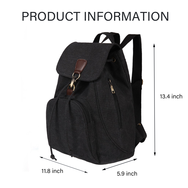 Anti-theft Canvas Backpacks Small Casual Daypack