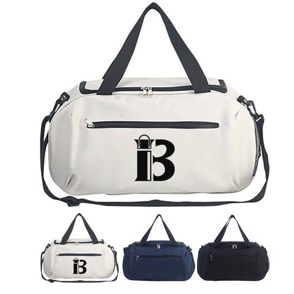 Solid color travel sports and fitness bag
