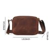 Genuine leather vintage cross-body messenger bag
