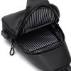 Oxford Sling Chest bag For Men with USB Charging Port