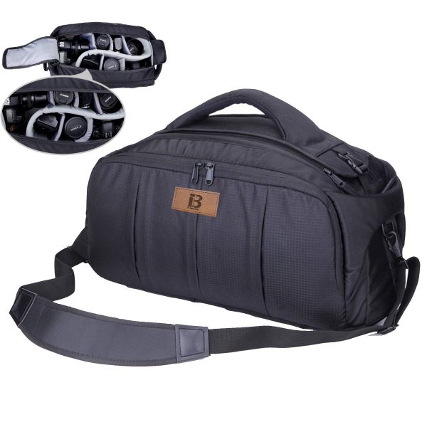 Nylon DSLR Camera Waterproof Gadget Black Dufelbag