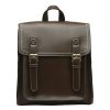 PU Leather Casual Daypack Style Flap Backpacks for Ladies
