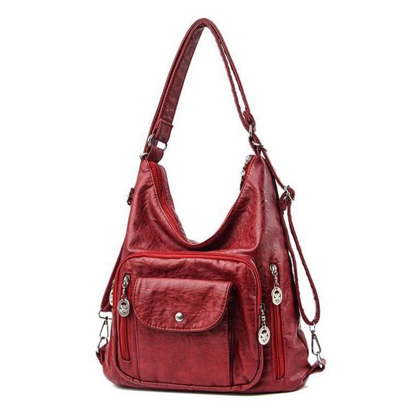 Retro PU Leather Fashion Tote Bag