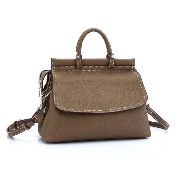 Genuine Leather Fashionable Large Crossbody Tote Bag