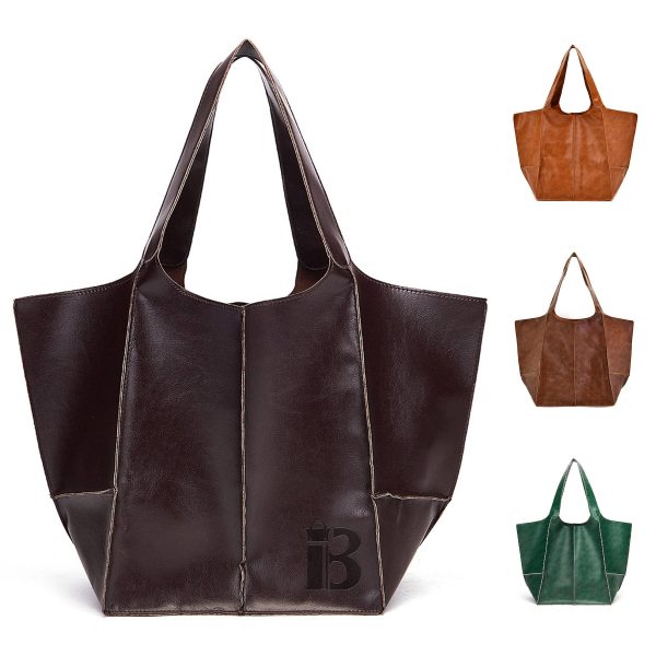 PU Large capacity wax peel ancient oil tote bag