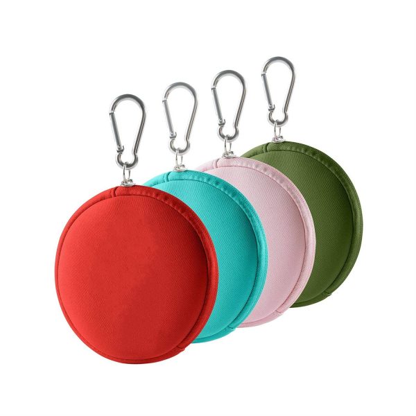 Neoprene Hanging Zippered Round Coin Pouch