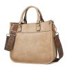 Vintage Large Capacity Pu Leather Handbag